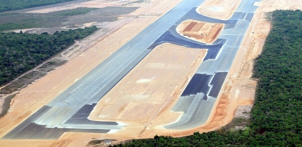 Vista aérea da área onde deve ser construído o novo aeroporto de Natal