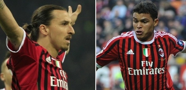 Ibrahimovic e Thiago Silva foram vendidos para o Paris Saint-Germain - Montagem/UOL