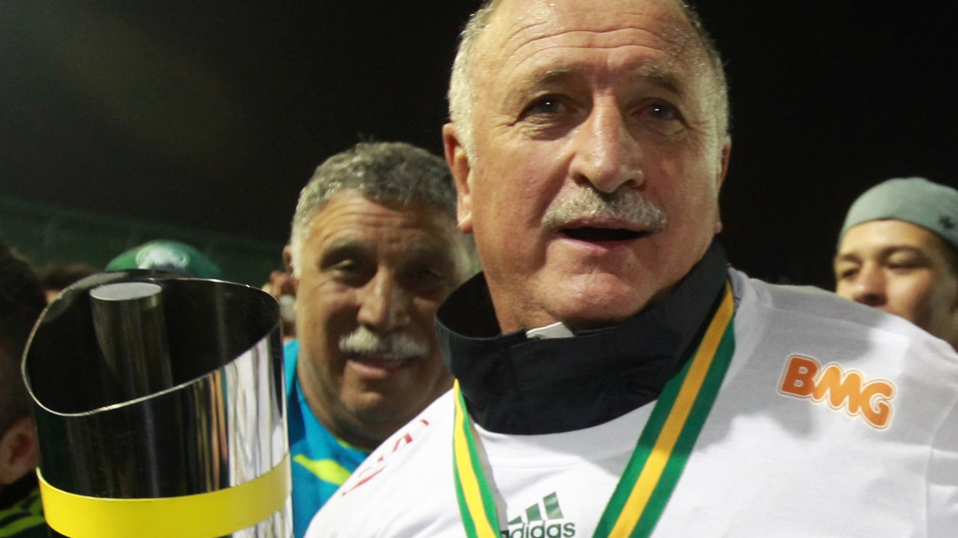 Luiz Felipe Scolari comemora conquista do título da Copa do Brasil pelo Palmeiras
