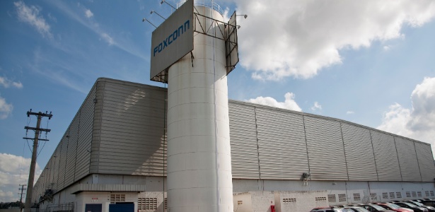 Fachada da fábrica da Foxconn em Jundiaí, onde são produzidos o iPhone e o iPad no Brasil  - Carlos Cecconello/Folhapress