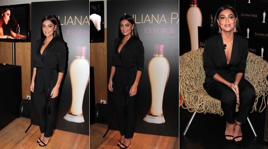 Juliana Paes lançou perfume com seu nome em um hotel em São Paulo (16/7/12)