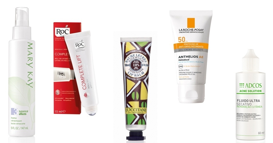Mix produtos para rotina de cuidados com o rosto - Divulgação
