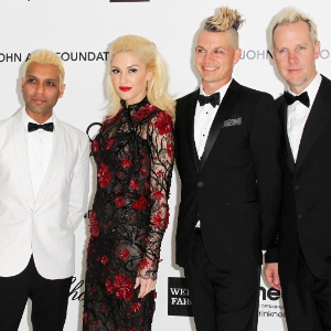 O grupo No Doubt em evento da Fundação de Elton John contra a Aids em West Hollywood (26/2/12)