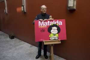 O trabalho de Quino se destaca por usar o humor para denunciar guerra, preconceito e conflitos sociais. "Repare que de Adão e Eva saiu um filho assassino. Logo, de quatro pessoas que havia no mundo, 25% era um delinquente" - AP