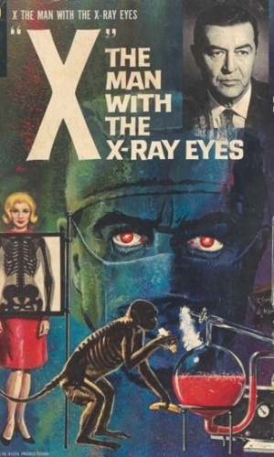 Superpoderes são um tema constante de livros e revistas em quadrinho. Esta publicação é de 1962: "X, o Homem com Olhos de Raio-X". - Wellcome Library, London