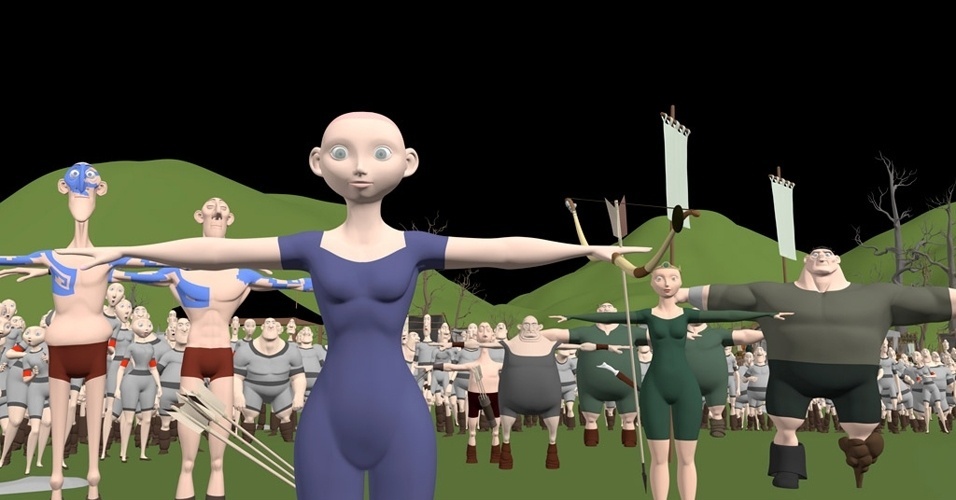 Etapa 2 - layout: antes de resultarem em uma sequência animada, objetos e personagens precisam ser posicionas em uma cena - Divulgação