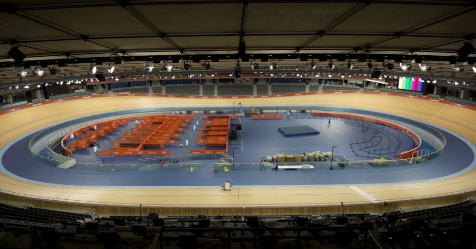Visão geral do Velódromo que abrigará as provas de ciclismo em Londres-2012