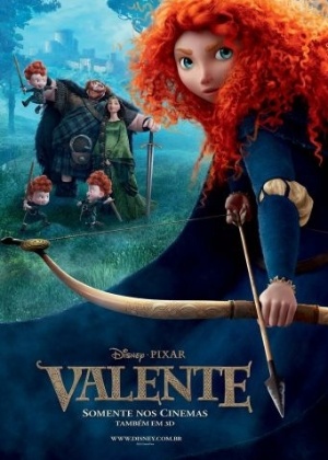 Cartaz oficial da animação "Valente" - Divulgação / Disney/Pixar