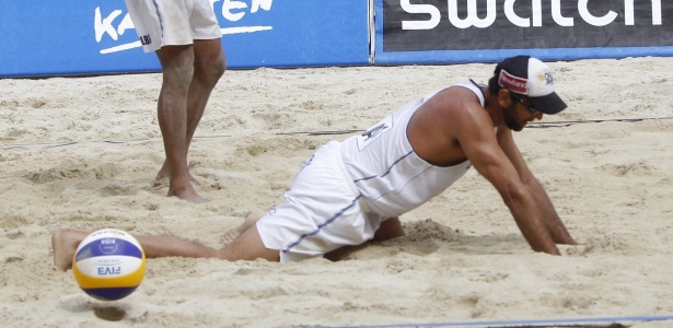 Márcio lamenta ponto perdido na final da etapa da Áustria do circuito mundial de vôlei de praia