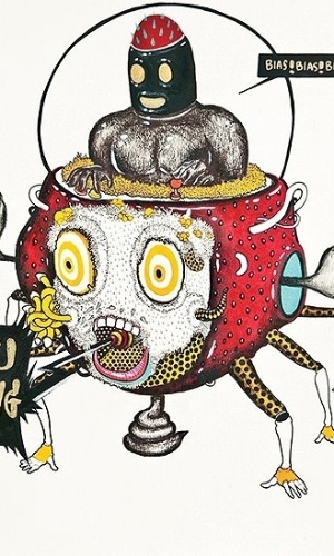 Com a obra acima, "Ovni", o ilustrador Poom Pechavanish critica o preconceito e a falta de imparcialidade - Poom Pechavanish/Divulgação 