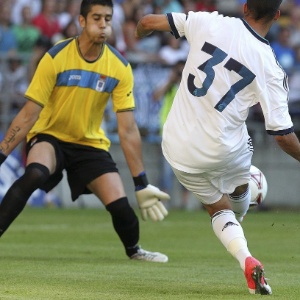 Lucas, do Real Madri, marca primeiro gol na goleada sobre o Oviedo em amistoso - EFE/ J.L.Cereijido