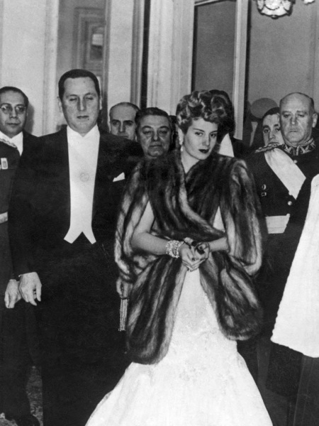 Evita Perón e o ex-presidente argentino Juan Perón