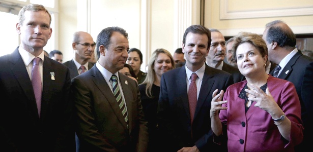 Dilma Rousseff participou de alguns eventos em Londres ao lado de políticos e cartolas do esporte
