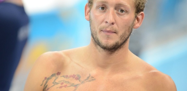 O ex-nadador Amaury Leveaux durante a disputa dos Jogos Olímpicos de Londres - AFP