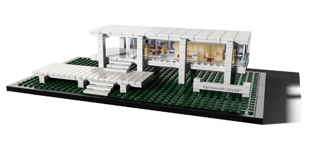 Lego Farnsworth reproduz a casa projetada por Ludwig Mies van der Rohe em Plano, Illinois, EUA - Divulgação