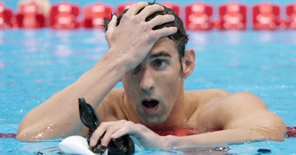 Michael Phelps lamenta quarto lugar nos 400 m medley nos Jogos Olímpicos de Londres