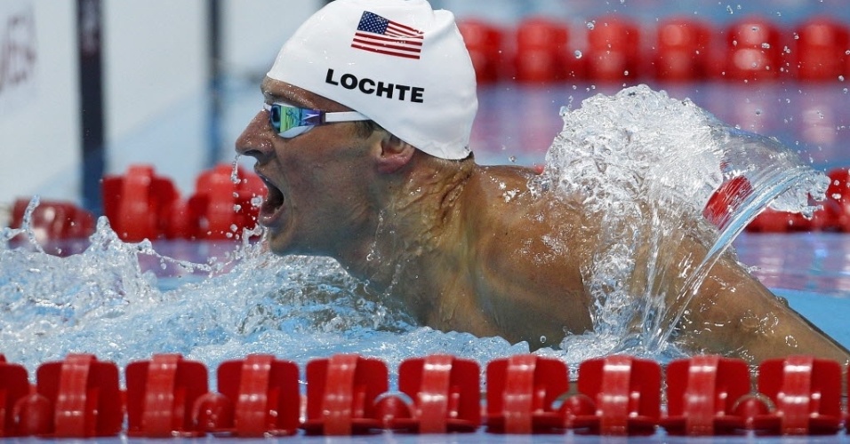 Norte-americano Ryan Lochte nada as eliminatórias dos 400 m medley (28/07/2012)