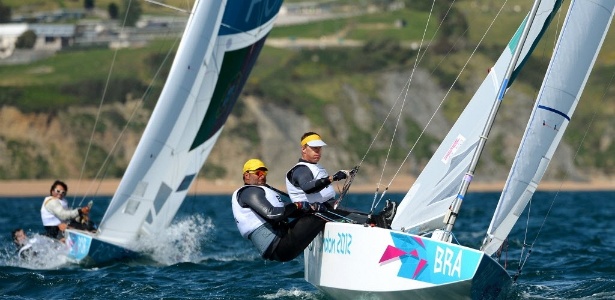 Robert Scheidt e Bruno Prada disputam a segunda regata da classe Star na Olimpíada