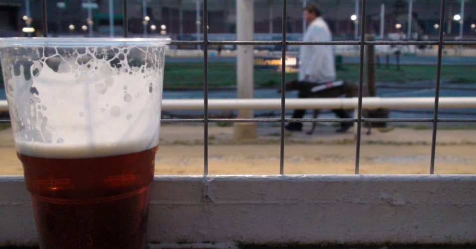 A combinação no Wimbledon Stadium é cerveja e cachorros; as duas coisas garantem a diversão dos frequentadores