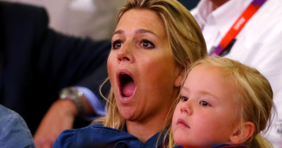 Princesa Máxima, da Holanda, levou a filha para assistir de perto os Jogos Olímpicos de Londres