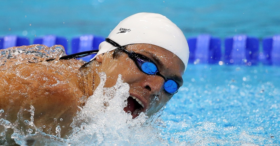 Nadador Kaio Márcio sofreu na parte final da prova e foi eliminado nos 200 m borboleta