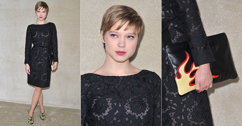 A atriz e modelo Léa Seydoux ficou com a 4ª colocação no ranking da revista. Aqui, ela veste Prada - Getty Images