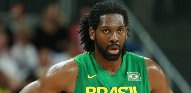 Nenê, pivô da seleção brasileira masculina de basquete, na Olimpíada - Christian Petersen/Getty Images