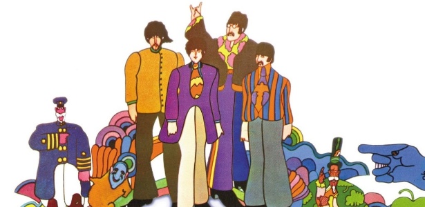 Capa do CD "Yellow Submarine", trilha sonora do desenho animado de mesmo nome - Reprodução