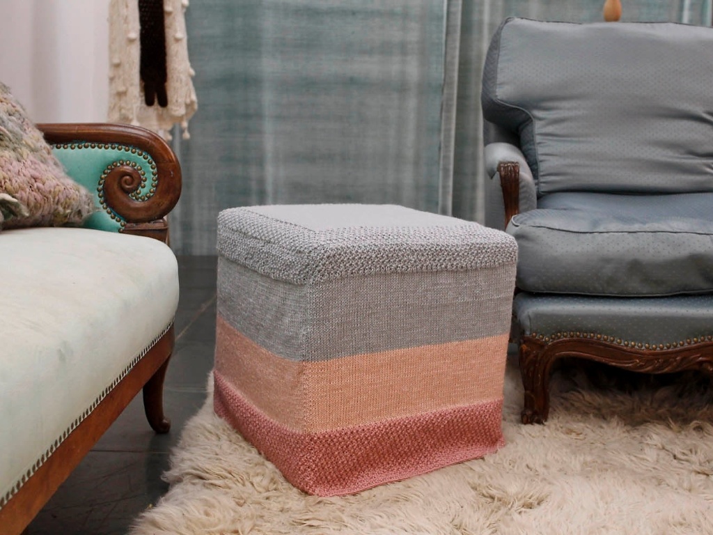 Capa de tricô para pufe - passo a passo - Leandro Moraes/UOL