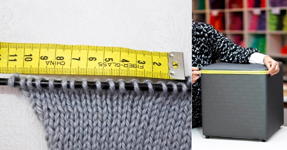 Capa de tricô para pufe - passo a passo - Leandro Moraes/UOL