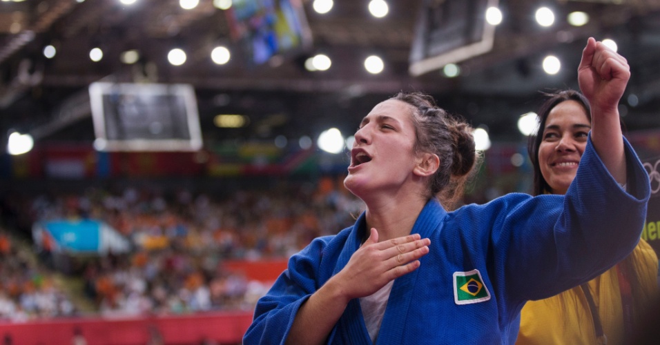 Mayra Aguiar vibra com medalha de bronze na categoria até 78 kg do judô olímpico