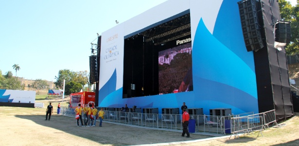 Problema impede transmissão de jogos e público não comparece a evento olímpico