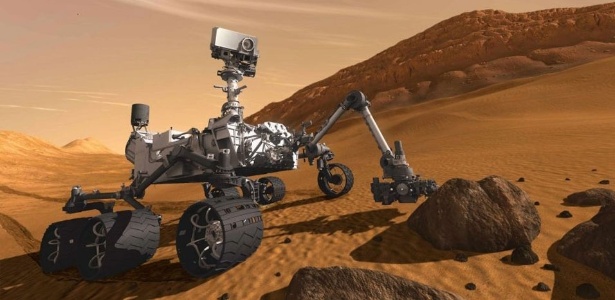 Do tamanho de um carro, o jipe-robô Curiosity é o maior e mais sofisticado já enviado a outro planeta - Nasa