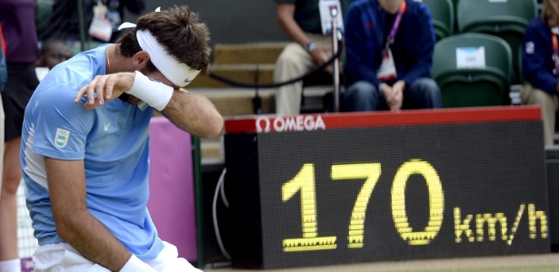 Juan Martin del Potro lamenta ponto perdido na derrota para Roger Federer