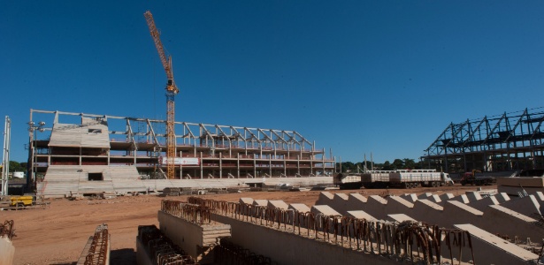 Obras da Arena Pantanal, em Cuiabá (MT), atingiram 46% de conclusão em julho de 2012