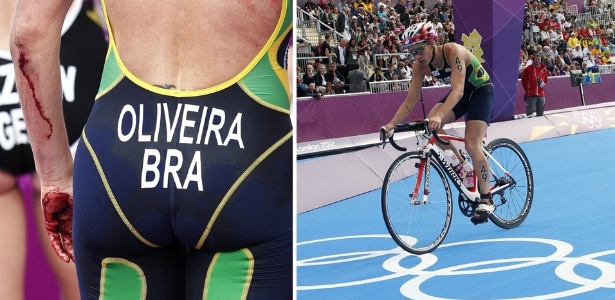 Brasileira Pamella Oliveira foi 4ª na natação e vinha bem até a queda no ciclismo