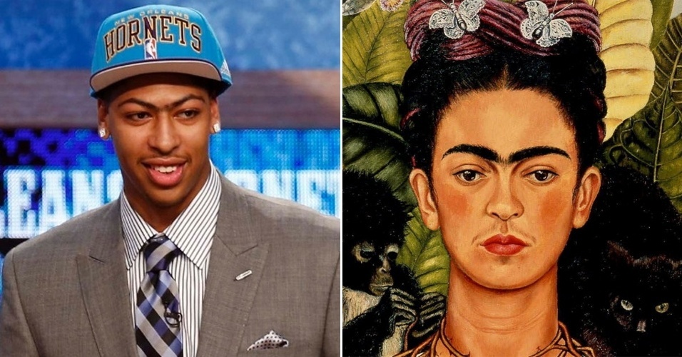 Com traços marcantes, Anthony Davis lembra a pintora Frida Kahlo