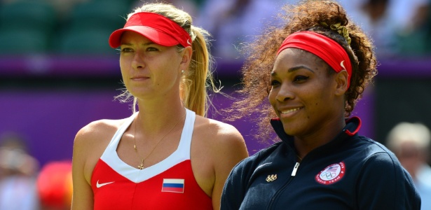 Maria Sharapova e Serena Williams se enfrentarão mais uma vez na final de Miami - AFP PHOTO / LUIS ACOSTA