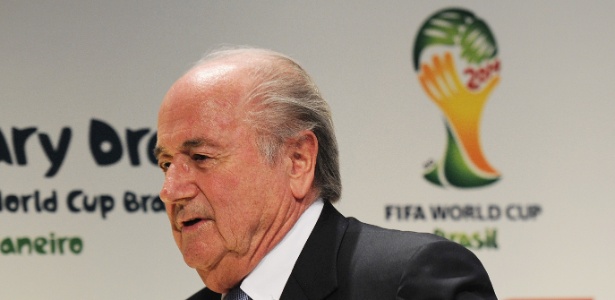 Joseph Blatter, presidente da Fifa, em evento da Copa do Mundo de 2014