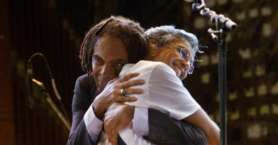 Caetano Veloso e Gilberto Gil durante show comemorativo dos 450 anos da cidade de São Paulo (2003) - Tuca Vieira/Folha