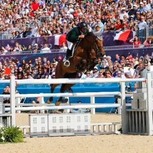 José Roberto Reynoso Filho disputa a prova de Saltos durante as competições de Hipismo nos Jogos Olímpicos de Londres (06/08/2012) - Washington Alves/AGIF/COB