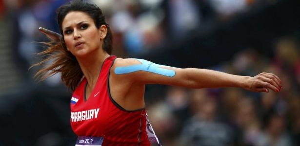Leryn Franco, musa paraguaia do atletismo, compete no lançamento de dardo