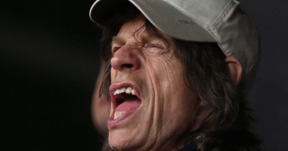 Mick Jagger acompanha provas do atletismo nos Jogos Olímpicos de Londres 2012