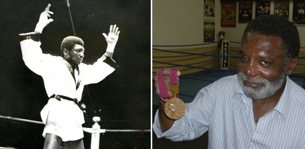 Servílio de Oliveira em ação e com a medalha de bronze conquistada nos Jogos do México, em 1968