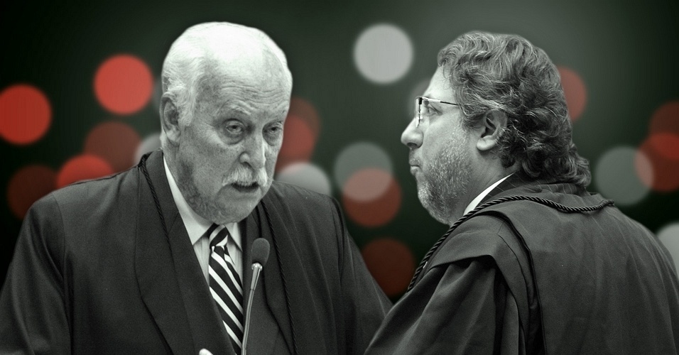 Os advogados Leonardo Yarochewsky (dir.) e Paulo Sérgio Abreu e Silva citaram a novela das oito durante suas defesas no STF - Arte/UOL