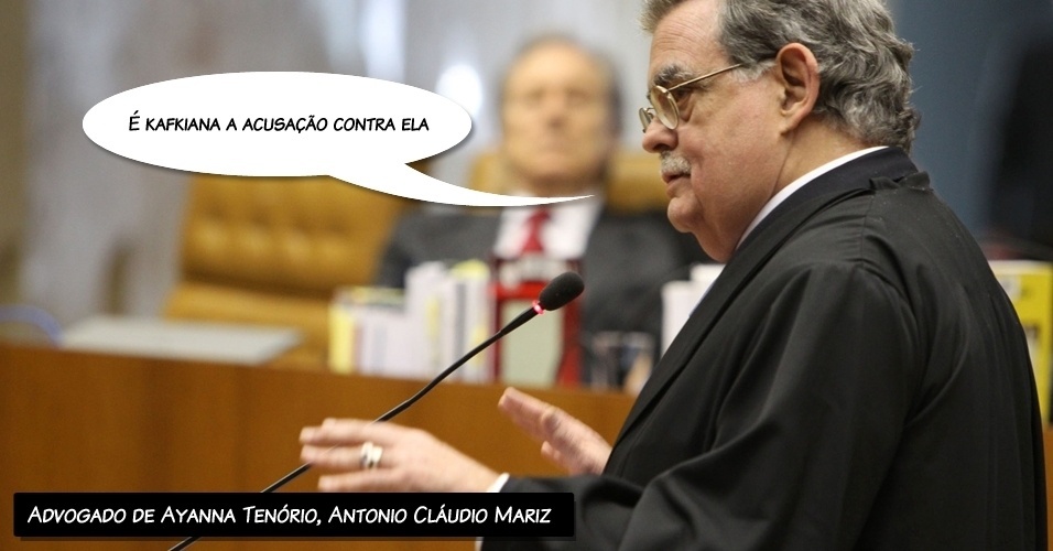 8.ago.2012 - "É kafkiana a acusação contra ela", disse o advogado de Ayanna Tenório, Antonio Cláudio Mariz, ao defender sua cliente