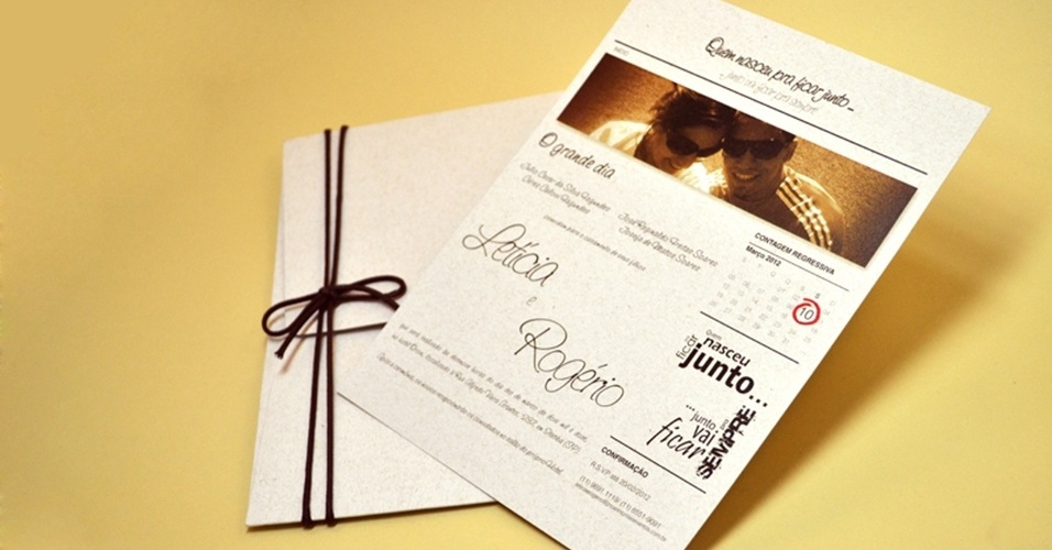 Imagem para matéria de convites de casamento - Papel & Estilo/Divulgação