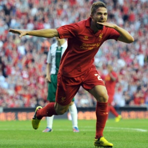Borini comemora gol pelo Liverpool contra o Gomel, da Belarus, pela Liga Europa - Getty Images