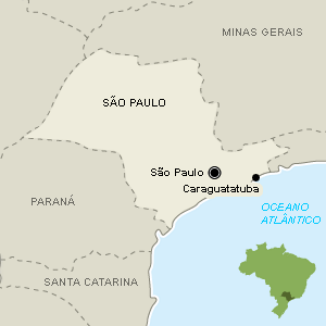 Caraguatatuba está a 173 km de São Paulo - Arte UOL