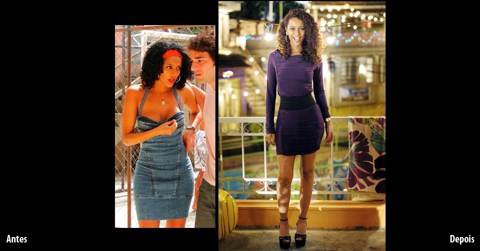 Ao enriquecer, Penha não parou de usar os vestidos colados que tanto gosta, apenas aprendeu a refinar seu gosto. A personagem colocou apliques de cabelo cacheado e luzes "ombré", que também chamou a atenção do público e entrou para lista de mais pedidos da Globo - Divulgação/TV Globo